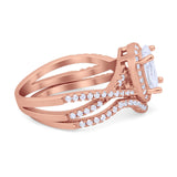 Twist Shank Engagement Oval Piece Ring Band 925 Sterling Silver Simulated CZ