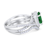 Twist Shank Engagement Oval Piece Ring Band 925 Sterling Silver Simulated CZ