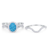 Twist Shank Engagement Oval Piece Ring Band 925 Sterling Silver Simulated CZ