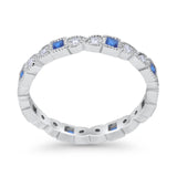 Art Deco Eternity Wedding Band Ring 925 Sterling Silver