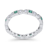 Art Deco Eternity Wedding Band Ring 925 Sterling Silver