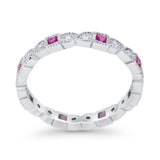Art Deco Eternity Wedding Band Ring 925 Sterling Silver