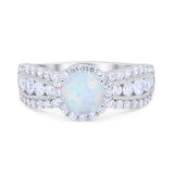 Vintage Style Engagement Bridal Ring Simulated Cubic Zirconia 925 Sterling Silver