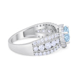 Vintage Style Engagement Bridal Ring Simulated Cubic Zirconia 925 Sterling Silver