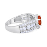 Vintage Style Engagement Bridal Ring Simulated Cubic Zirconia 925 Sterling Silver