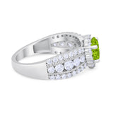 Vintage Style Engagement Bridal Ring Simulated Cubic Zirconia 925 Sterling Silver
