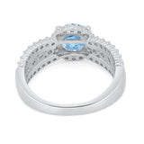 Vintage Style Engagement Bridal Ring Simulated Cubic Zirconia 925 Sterling Silver