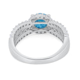 Vintage Style Engagement Bridal Ring Simulated Cubic Zirconia 925 Sterling Silver