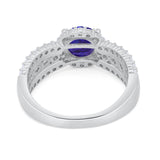 Vintage Style Engagement Bridal Ring Simulated Cubic Zirconia 925 Sterling Silver