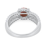 Vintage Style Engagement Bridal Ring Simulated Cubic Zirconia 925 Sterling Silver