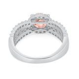 Vintage Style Engagement Bridal Ring Simulated Cubic Zirconia 925 Sterling Silver