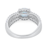 Vintage Style Engagement Bridal Ring Simulated Cubic Zirconia 925 Sterling Silver
