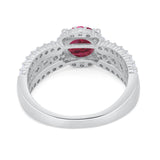 Vintage Style Engagement Bridal Ring Simulated Cubic Zirconia 925 Sterling Silver