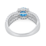 Vintage Style Engagement Bridal Ring Simulated Cubic Zirconia 925 Sterling Silver