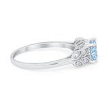 Art Deco Flower Style Wedding Engagement Bridal Ring Round Simulated Cubic Zirconia  925 Sterling Silver