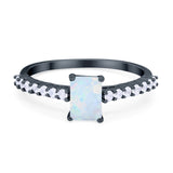 Vintage Style Radiant Cut Wedding Engagement Ring Cubic Zirconia 925 Sterling Silver