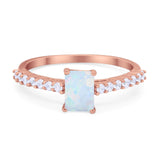 Vintage Style Radiant Cut Wedding Engagement Ring Cubic Zirconia 925 Sterling Silver