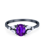 Oval Art Deco Wedding Engagement Ring Marquise Cubic Zirconia 925 Sterling Silver