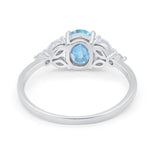 Oval Art Deco Wedding Engagement Ring Marquise Cubic Zirconia 925 Sterling Silver