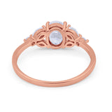 Oval Art Deco Wedding Engagement Ring Marquise Cubic Zirconia 925 Sterling Silver