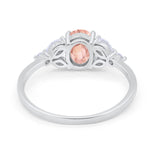 Oval Art Deco Wedding Engagement Ring Marquise Cubic Zirconia 925 Sterling Silver