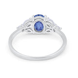 Oval Art Deco Wedding Engagement Ring Marquise Cubic Zirconia 925 Sterling Silver
