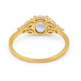 Oval Art Deco Wedding Engagement Ring Marquise Cubic Zirconia 925 Sterling Silver