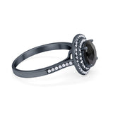 Halo Vintage Style Wedding Engagement Ring Round Cubic Zirconia 925 Sterling Silver