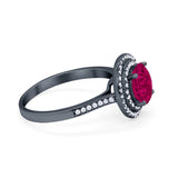 Halo Vintage Style Wedding Engagement Ring Round Cubic Zirconia 925 Sterling Silver