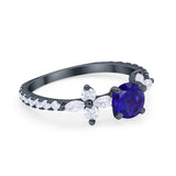 Art Deco Wedding Engagement Ring Marquise Round Cubic Zirconia 925 Sterling Silver