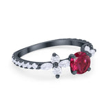 Art Deco Wedding Engagement Ring Marquise Round Cubic Zirconia 925 Sterling Silver