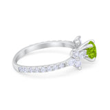 Art Deco Wedding Engagement Ring Marquise Round Cubic Zirconia 925 Sterling Silver