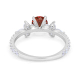Art Deco Wedding Engagement Ring Marquise Round Cubic Zirconia 925 Sterling Silver