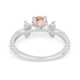 Art Deco Wedding Engagement Ring Marquise Round Cubic Zirconia 925 Sterling Silver