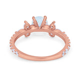Art Deco Wedding Engagement Ring Marquise Round Cubic Zirconia 925 Sterling Silver