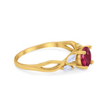 Art Deco Wedding Ring Marquise Simulated Cubic Zirconia 925 Sterling Silver