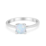 Art Deco Vintage Style Solitaire Wedding Ring Round Cubic Zirconia 925 Sterling Silver