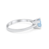 Art Deco Vintage Style Solitaire Wedding Ring Round Cubic Zirconia 925 Sterling Silver