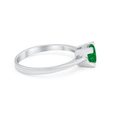 Art Deco Vintage Style Solitaire Wedding Ring Round Cubic Zirconia 925 Sterling Silver
