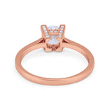 Art Deco Vintage Style Solitaire Wedding Ring Round Cubic Zirconia 925 Sterling Silver