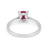 Art Deco Vintage Style Solitaire Wedding Ring Round Cubic Zirconia 925 Sterling Silver