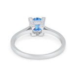 Art Deco Vintage Style Solitaire Wedding Ring Round Cubic Zirconia 925 Sterling Silver