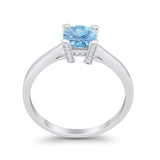 Art Deco Vintage Style Solitaire Wedding Ring Round Cubic Zirconia 925 Sterling Silver