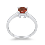 Art Deco Vintage Style Solitaire Wedding Ring Round Cubic Zirconia 925 Sterling Silver