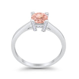 Art Deco Vintage Style Solitaire Wedding Ring Round Cubic Zirconia 925 Sterling Silver