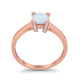 Art Deco Vintage Style Solitaire Wedding Ring Round Cubic Zirconia 925 Sterling Silver