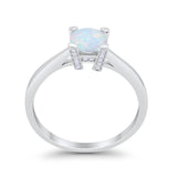 Art Deco Vintage Style Solitaire Wedding Ring Round Cubic Zirconia 925 Sterling Silver