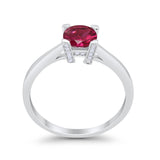 Art Deco Vintage Style Solitaire Wedding Ring Round Cubic Zirconia 925 Sterling Silver