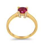 Art Deco Vintage Style Solitaire Wedding Ring Round Cubic Zirconia 925 Sterling Silver
