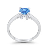 Art Deco Vintage Style Solitaire Wedding Ring Round Cubic Zirconia 925 Sterling Silver